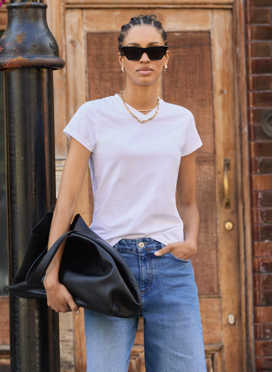 Kiana Organic Cotton V-Neck Slim Tee