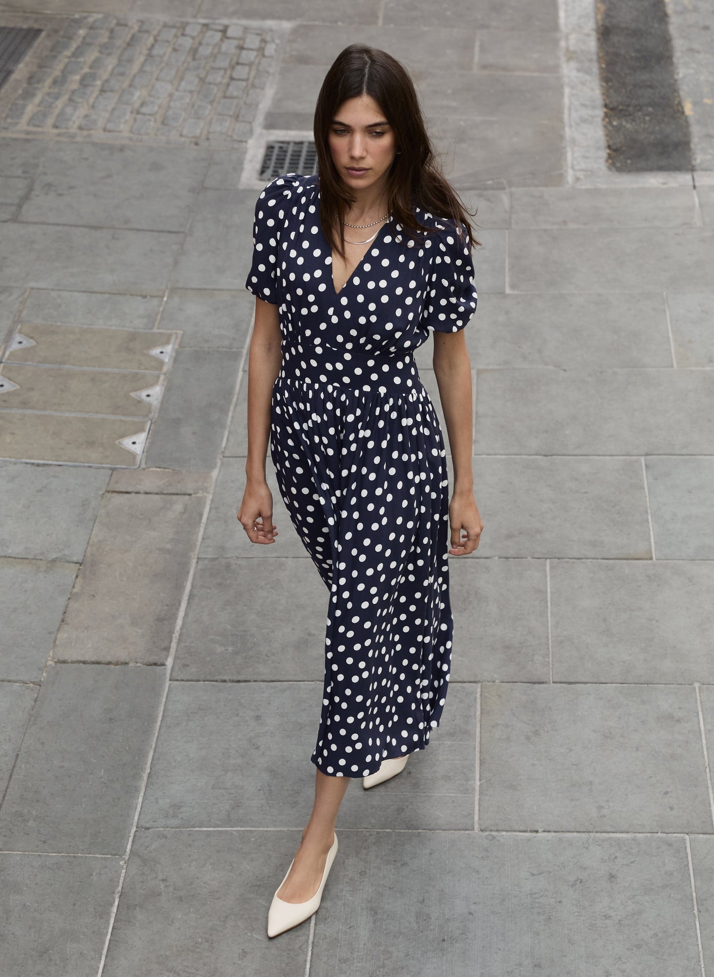 Lina Printed Midi Dress