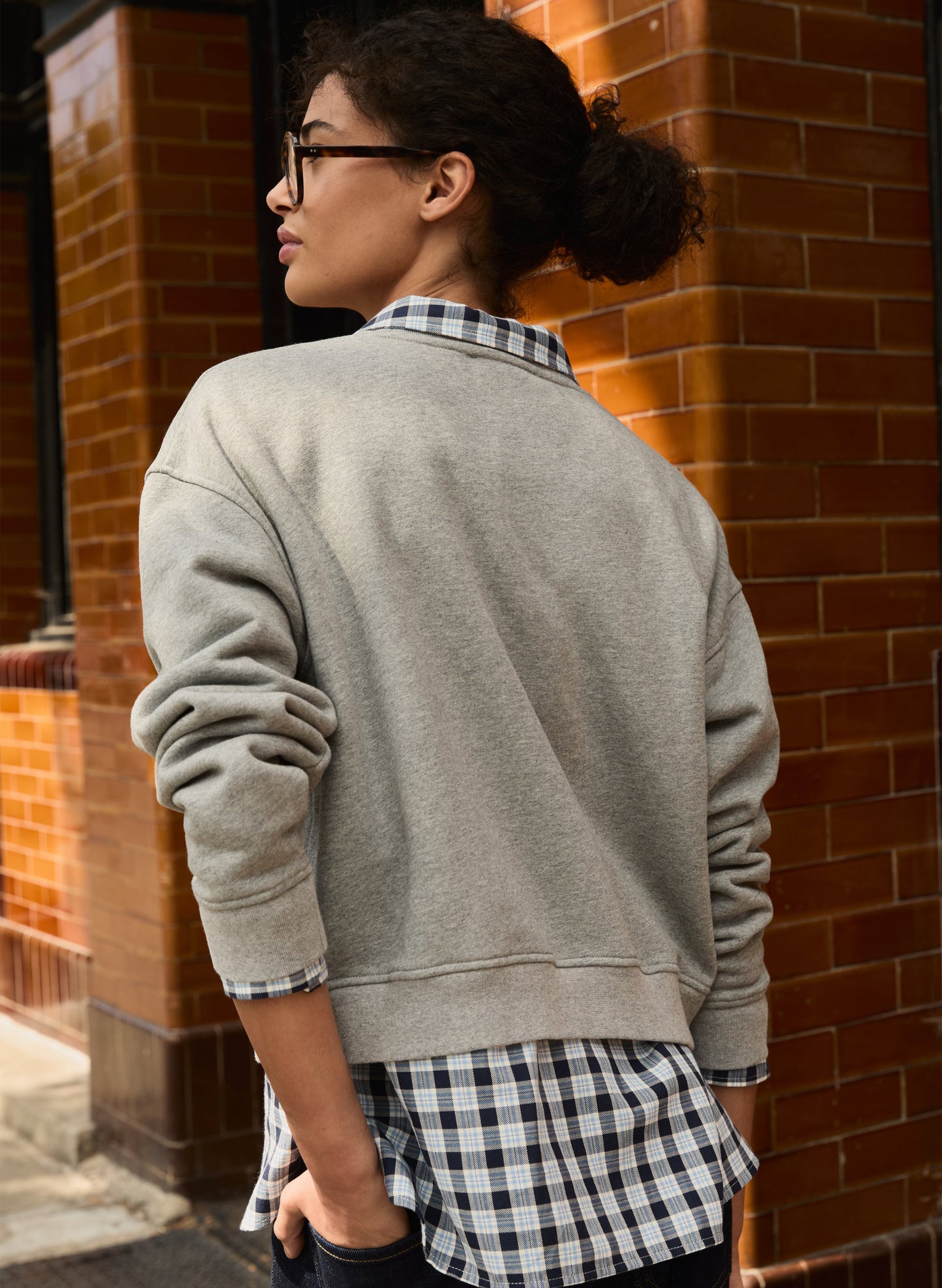 Blake Organic Cotton Cropped Sweatshirt