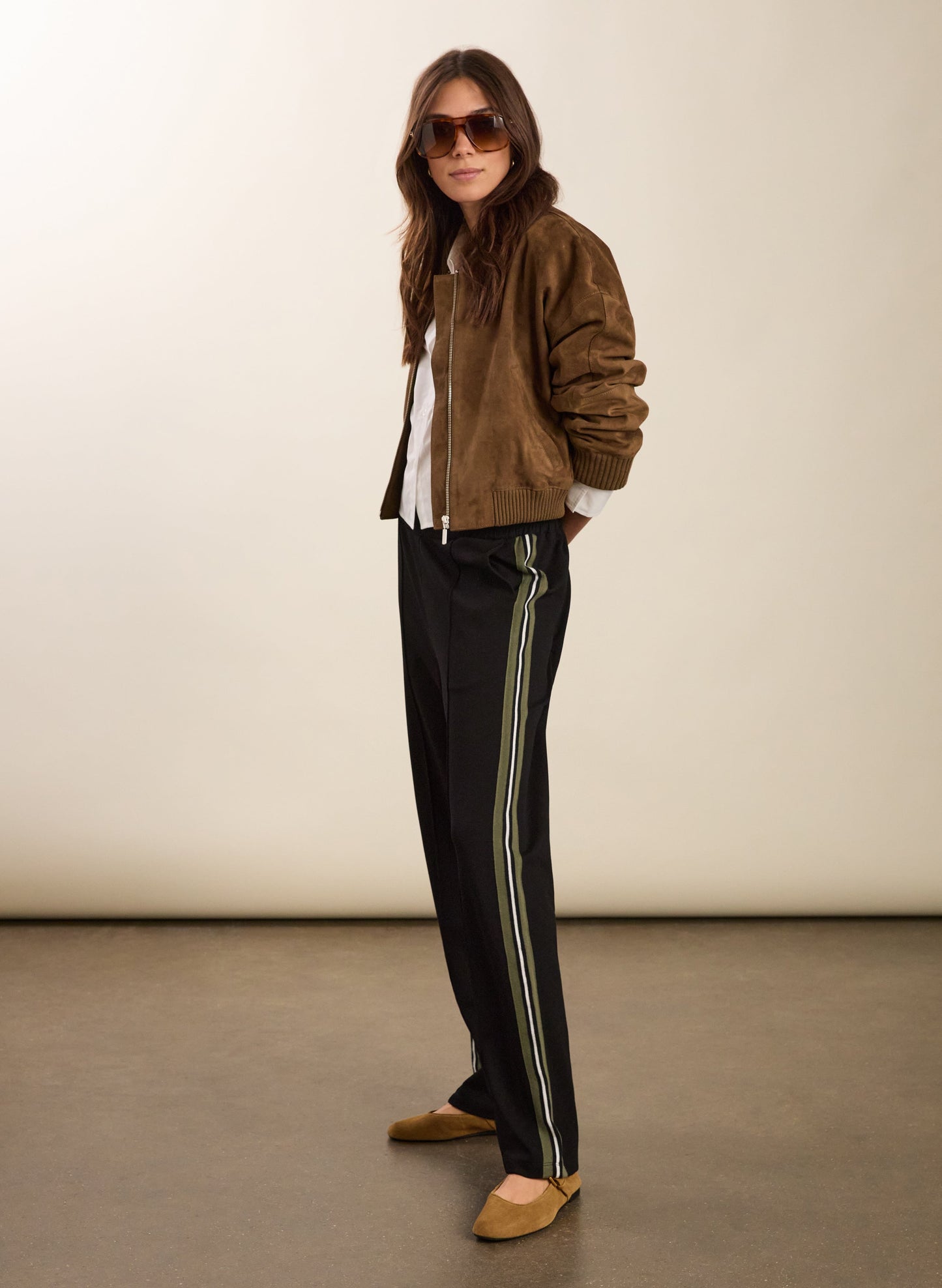 Marjorie Side Stripe Ponte Trousers
