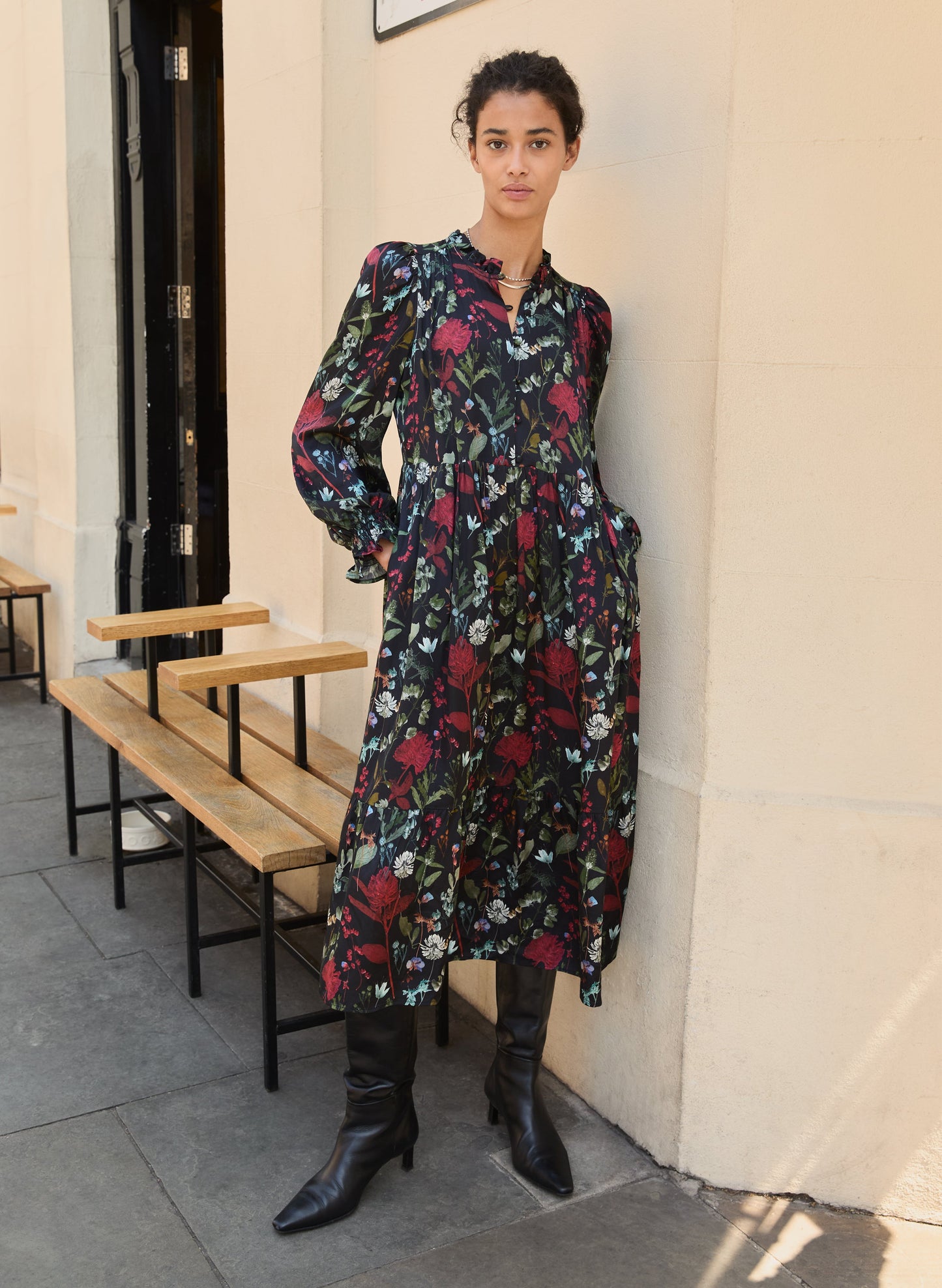 Grace Printed Midi Dress