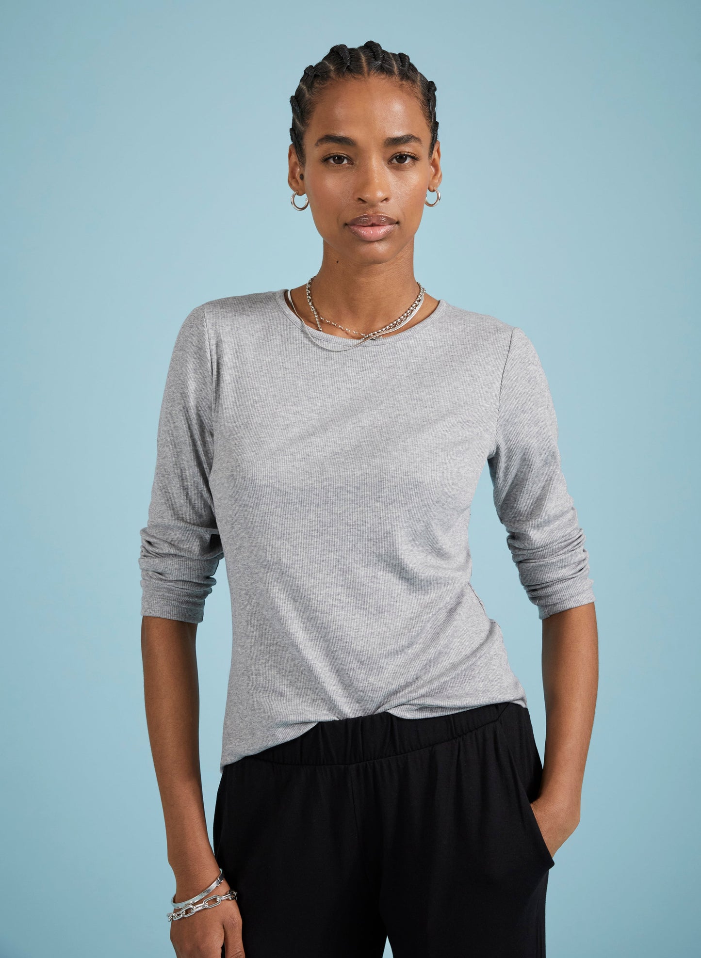 Krystea Luxe Crew Neck Top