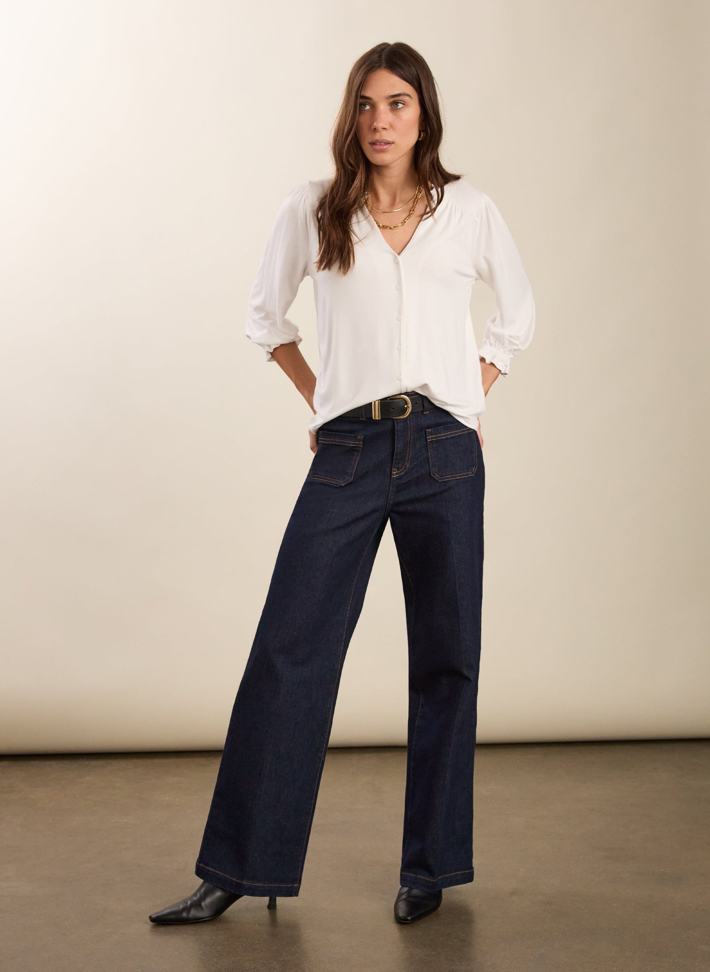 Annie Ruffle Collar Blouse