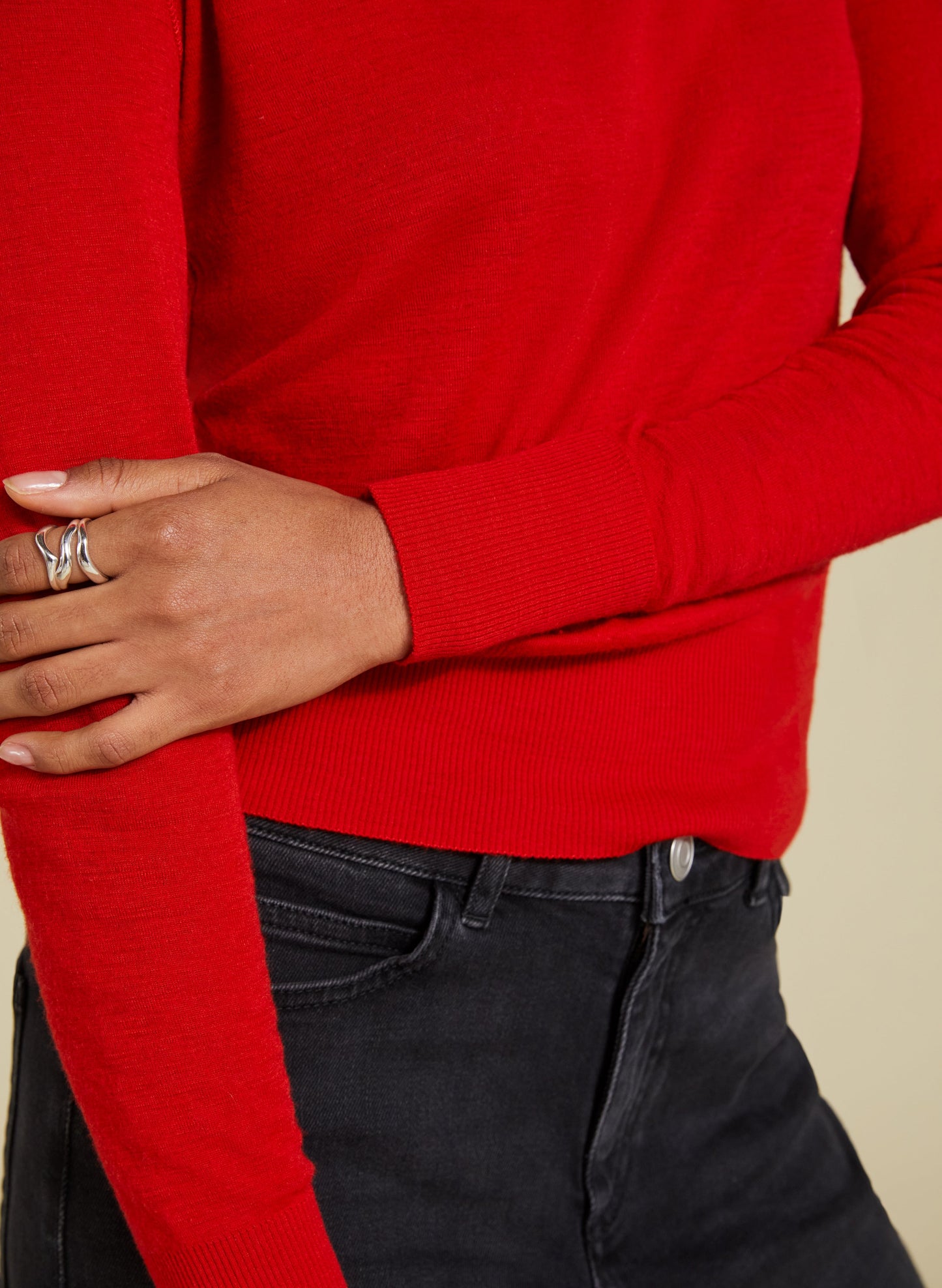 Augustina Semi Sheer Wool Blend Top