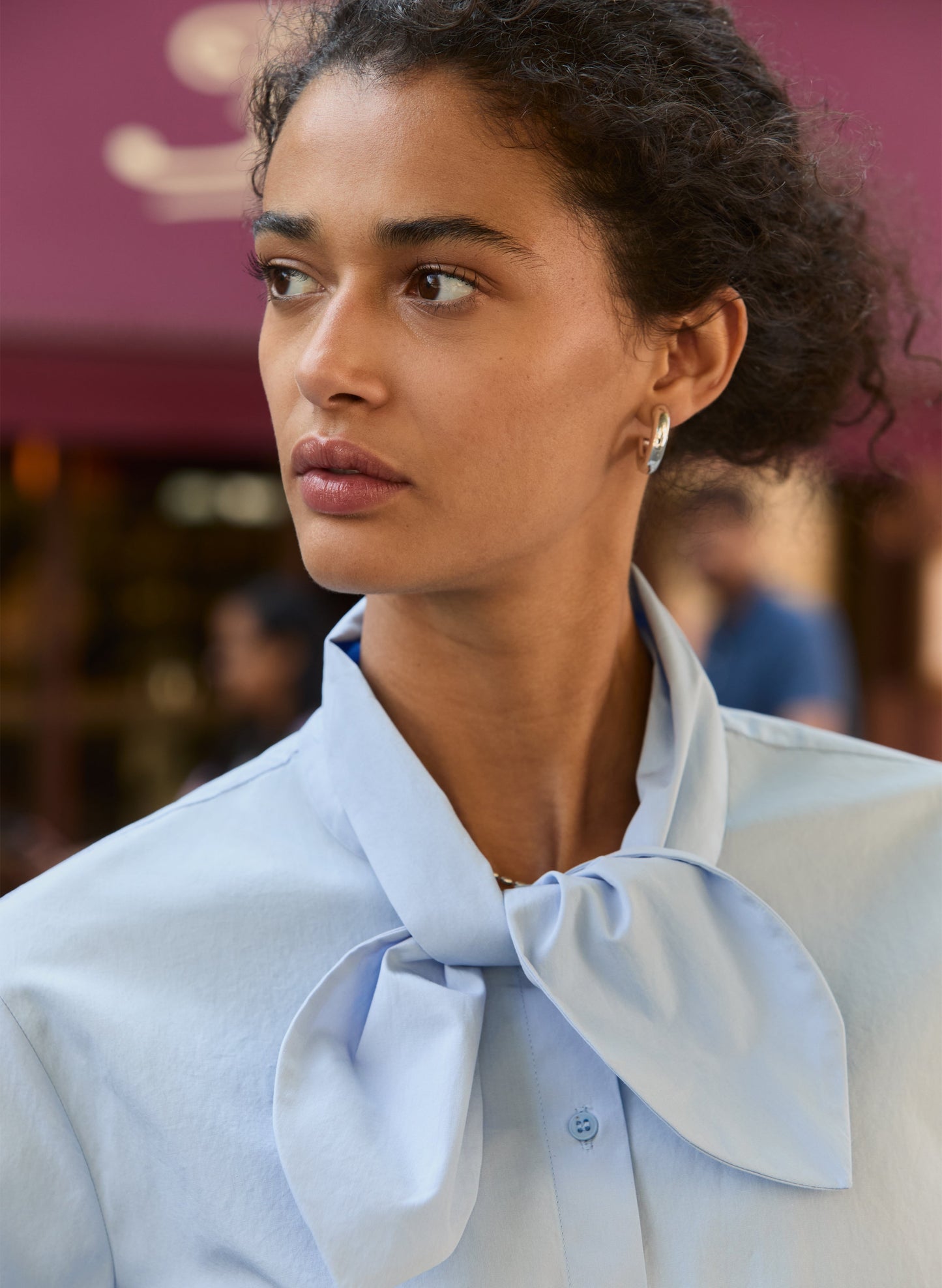 Kai Organic Cotton Tie Neck Shirt