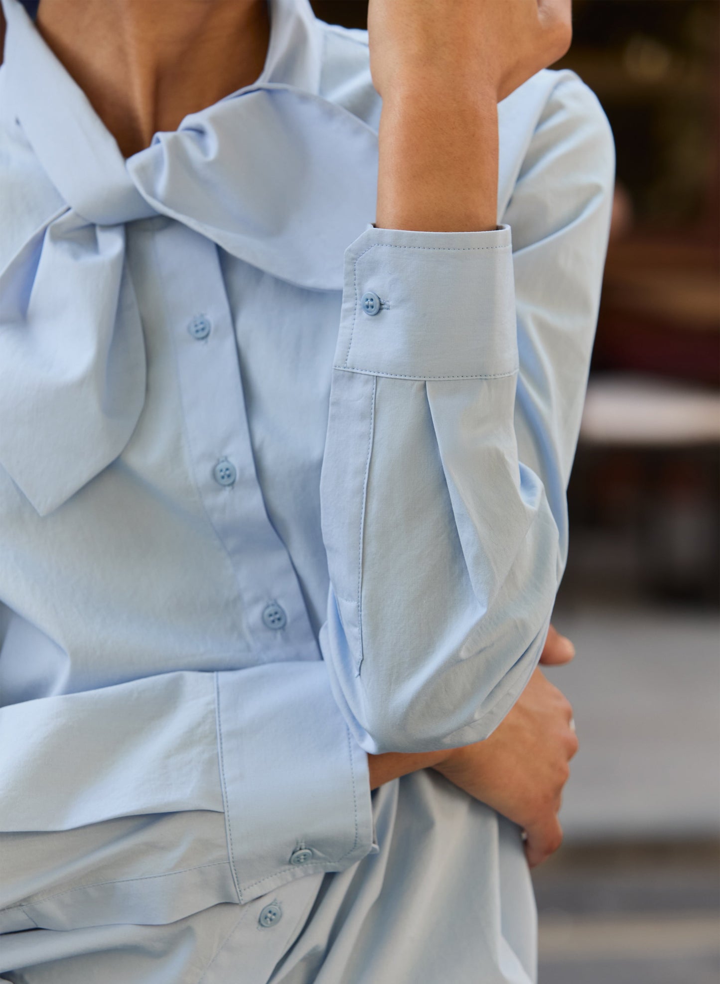 Kai Organic Cotton Tie Neck Shirt