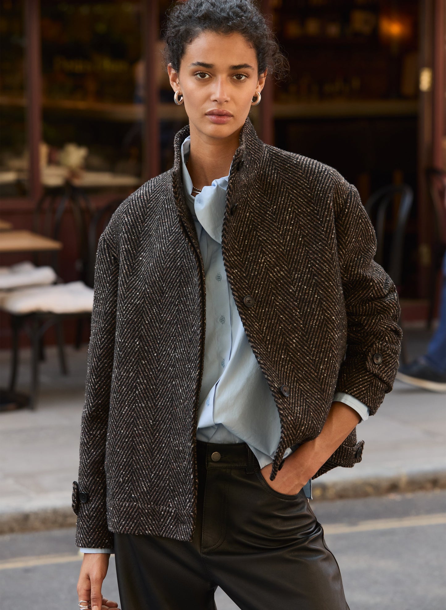 Janine Wool Blend Short Coat