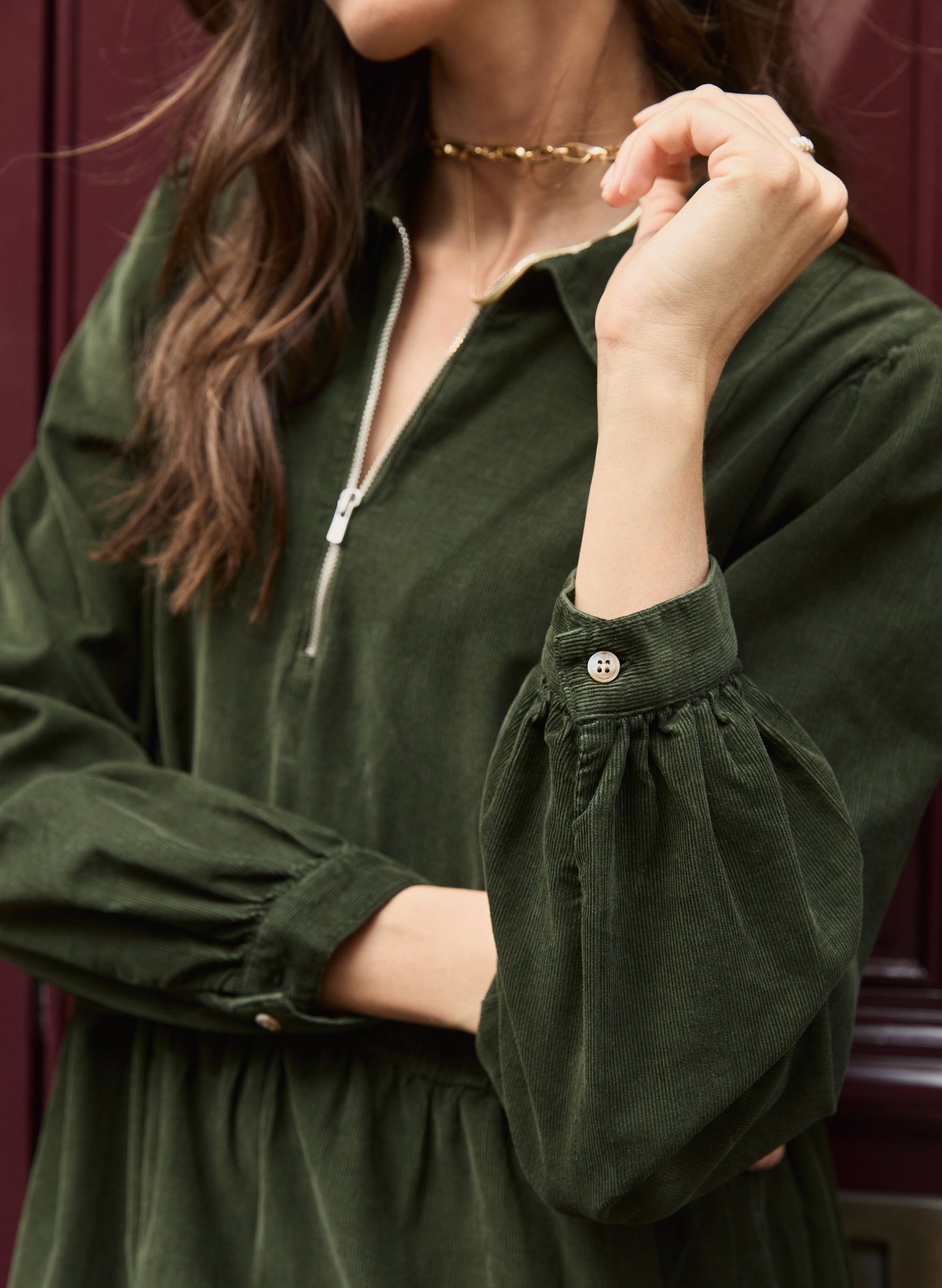 Jean Organic Corduroy Midi Dress