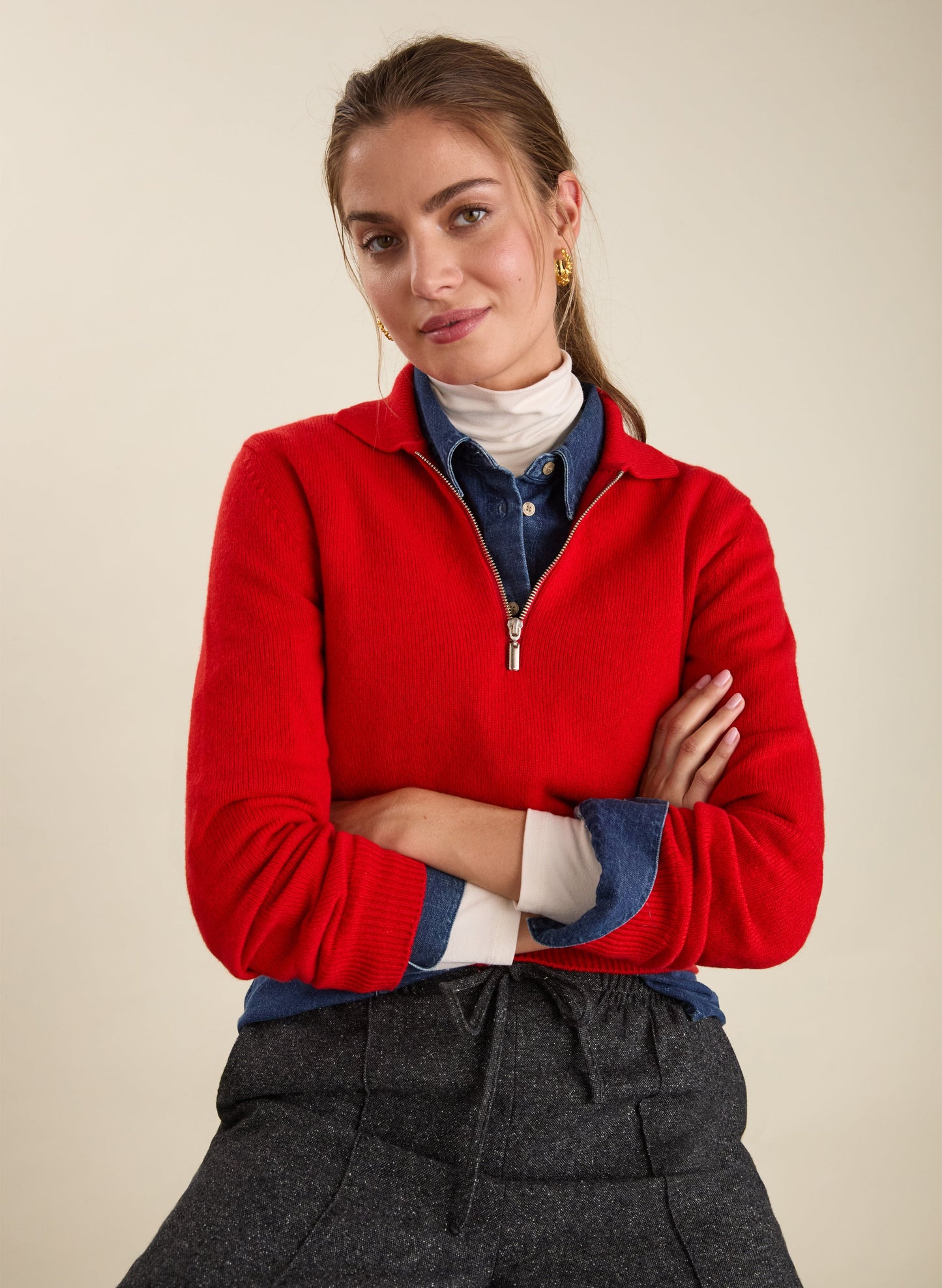 Maisy Pure Wool Zip Jumper