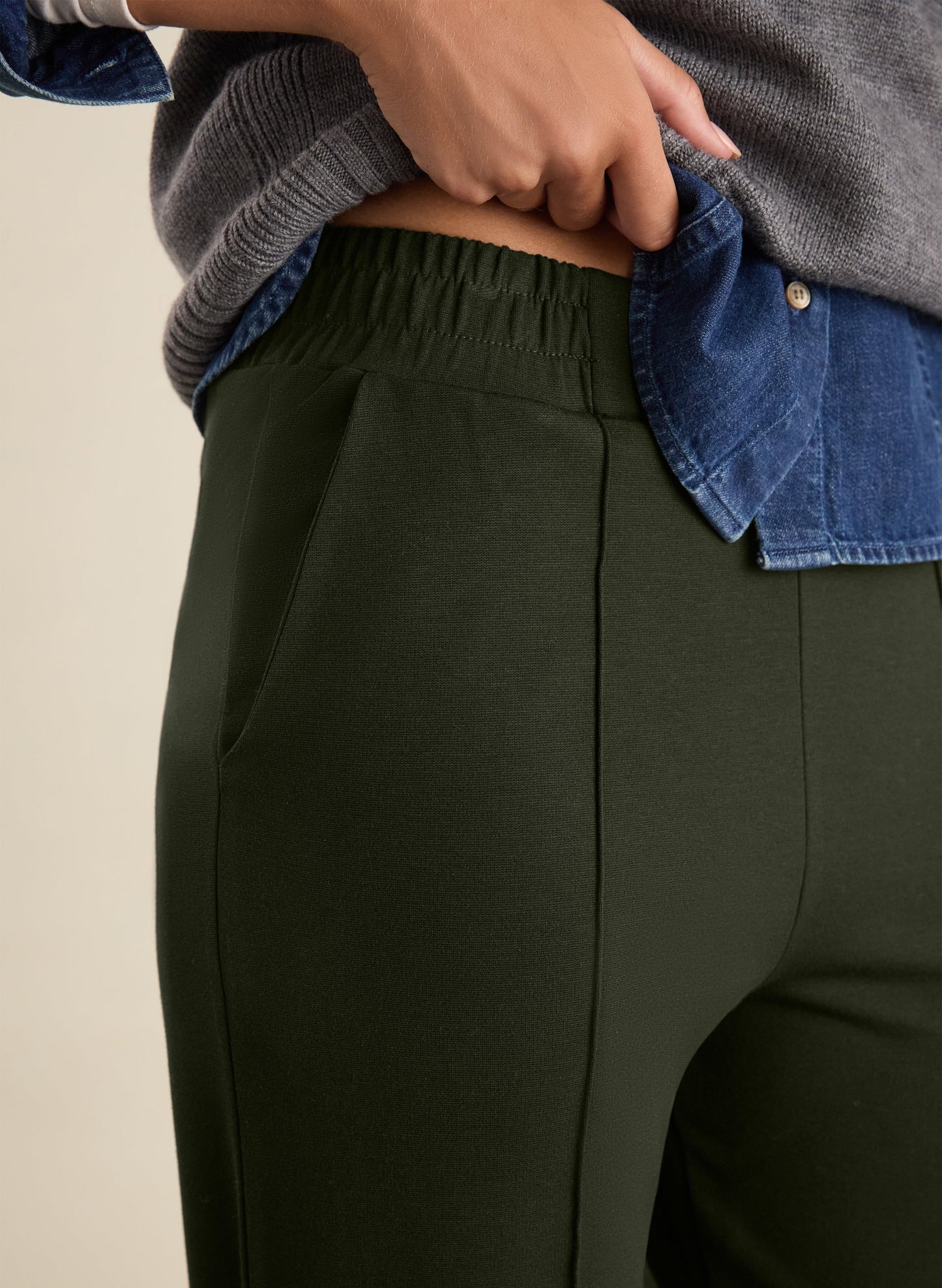 Marian Ponte Wide Leg Trousers