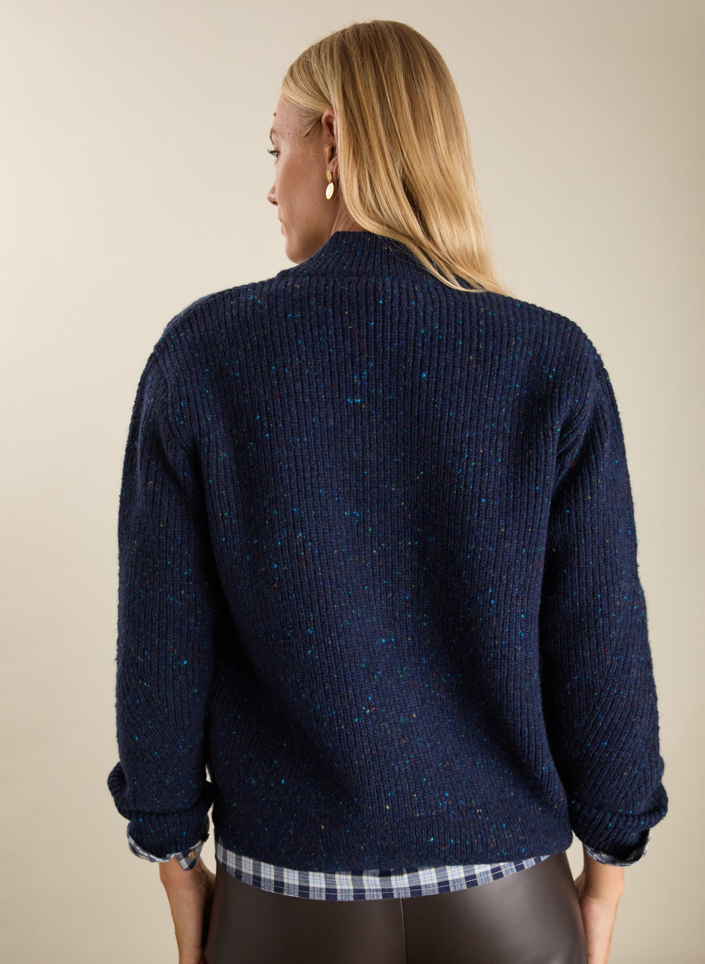 Lonnie Wool Blend Zip Cardigan