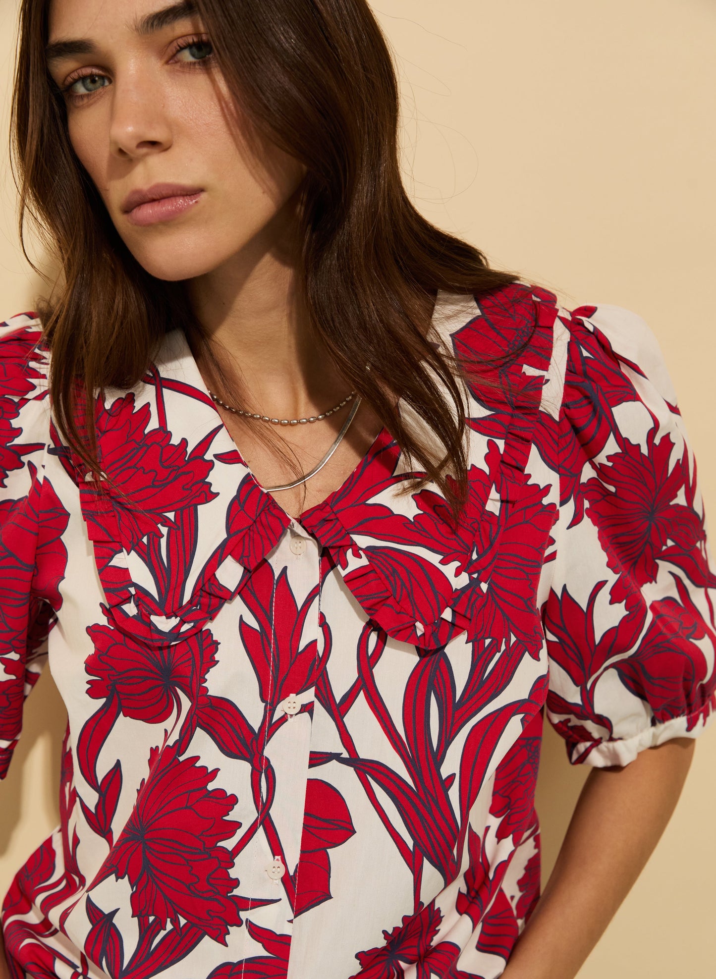 Rosana Organic Cotton Collar Blouse