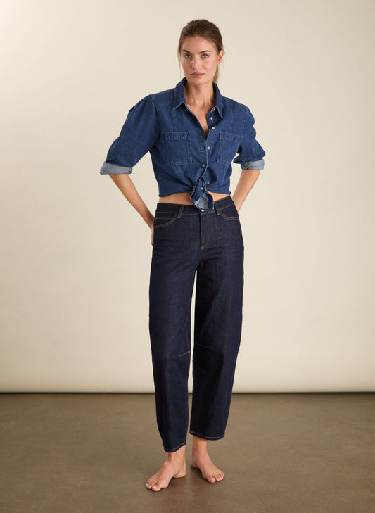 Nixi Organic Cotton Stretch Denim Barrel Jeans