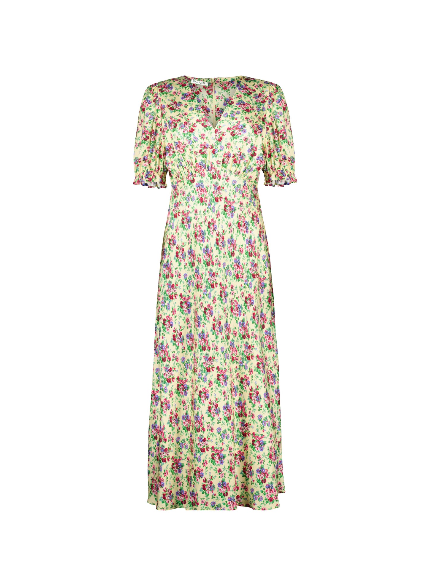 RENT - Lottie Satin Midi Tea Dress