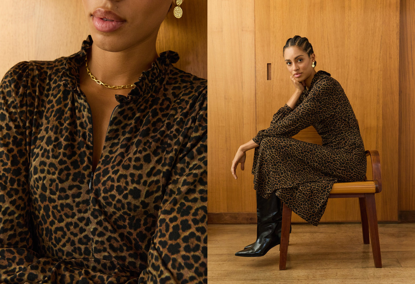 Hannah Printed Jersey Midi Dress