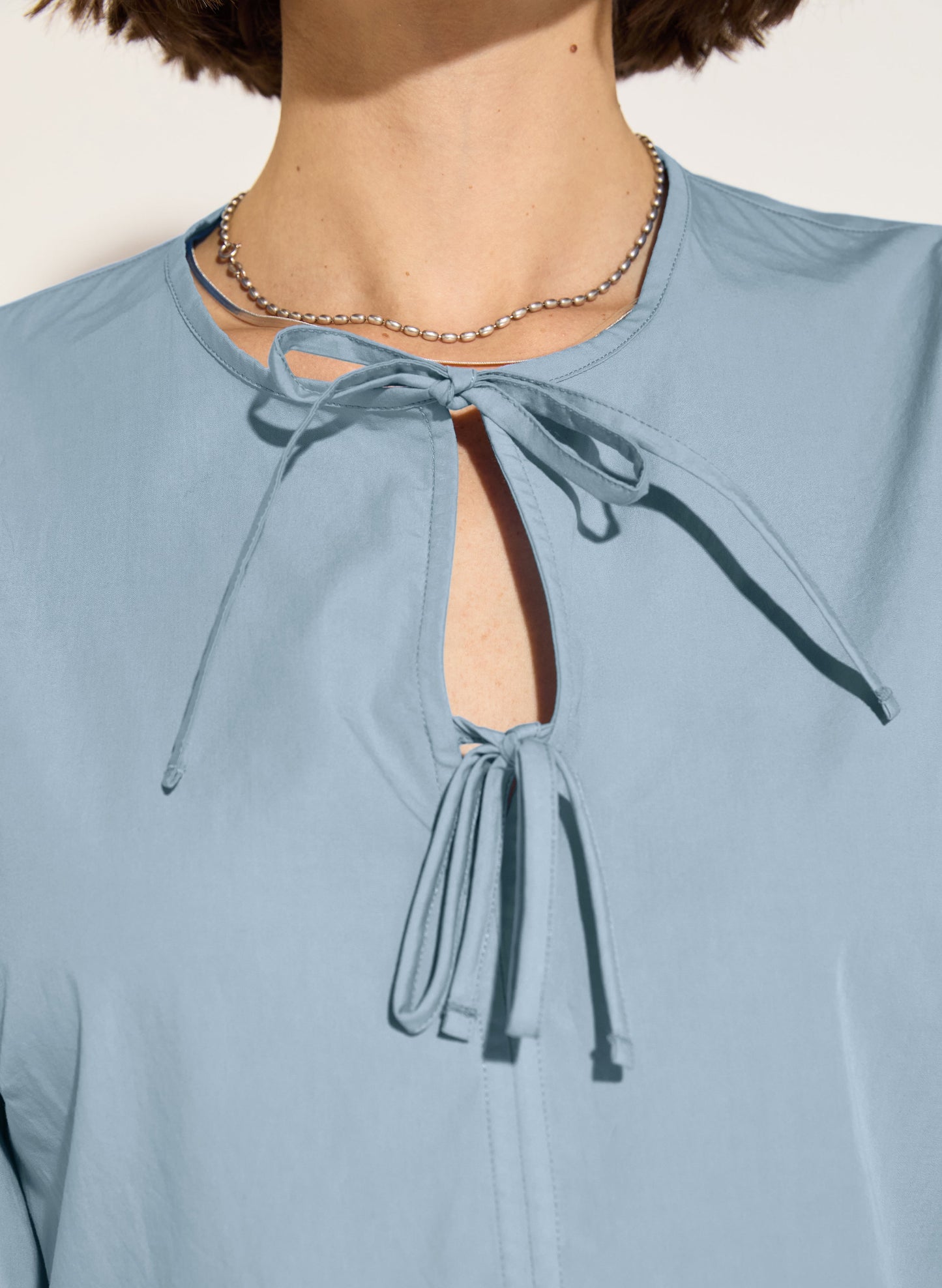 Azura Organic Cotton Tie Detail Blouse