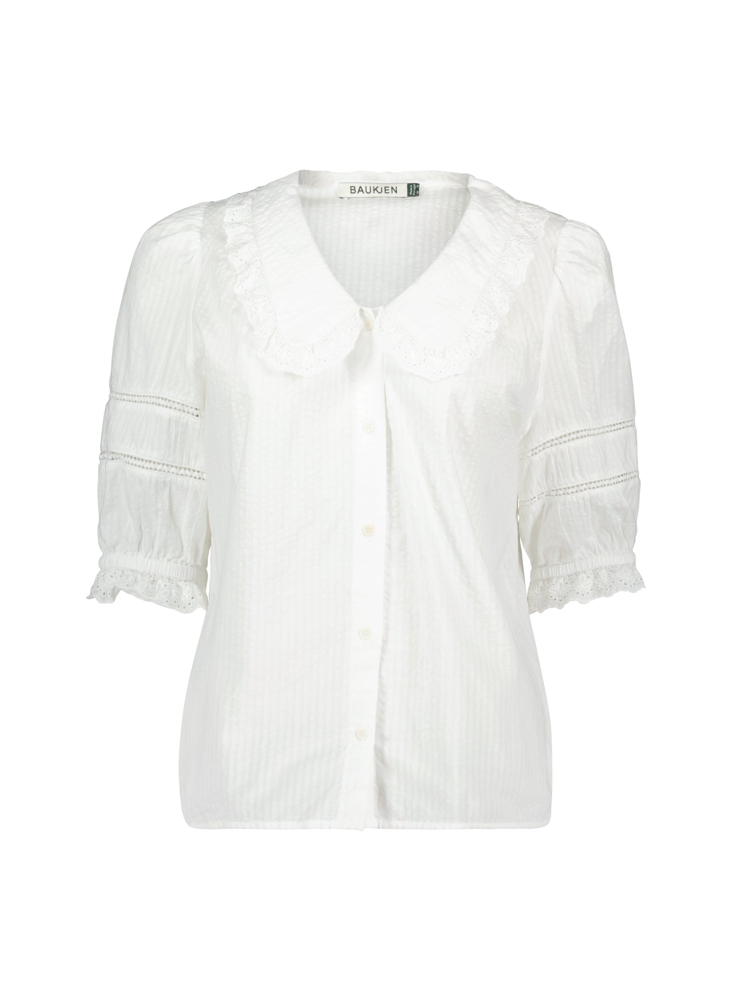 Marti Organic Cotton Broderie Detail Blouse