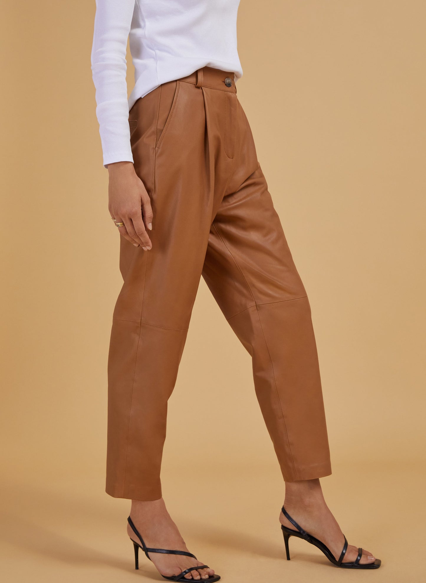 Faiza Leather Trouser