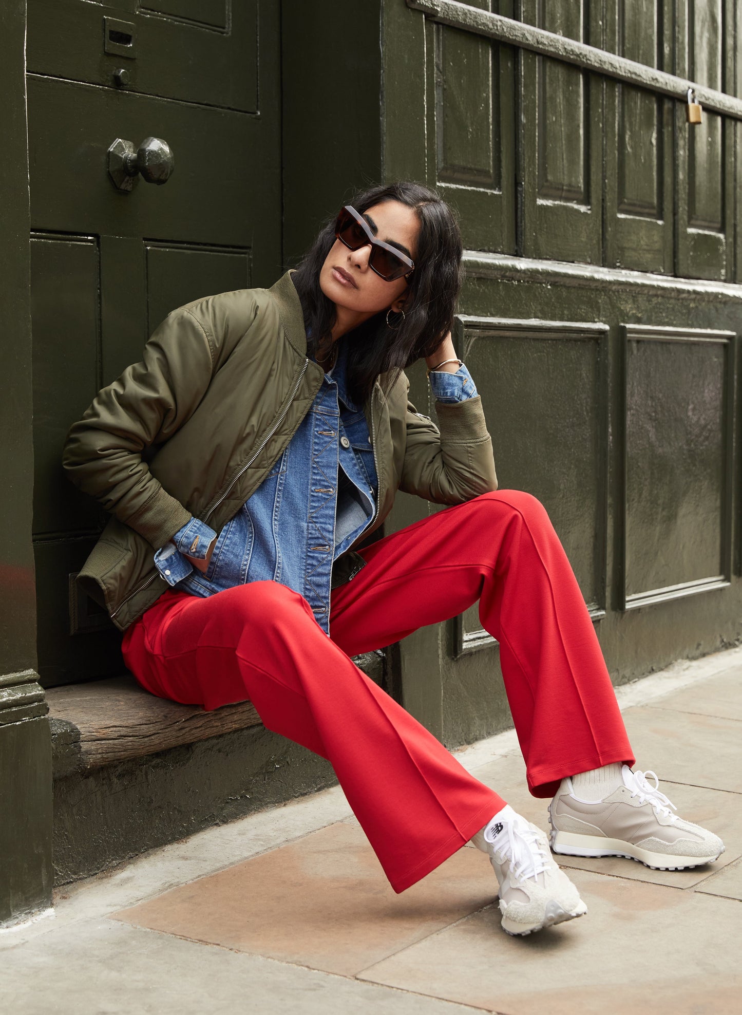 Marian Ponte Wide Leg Trousers