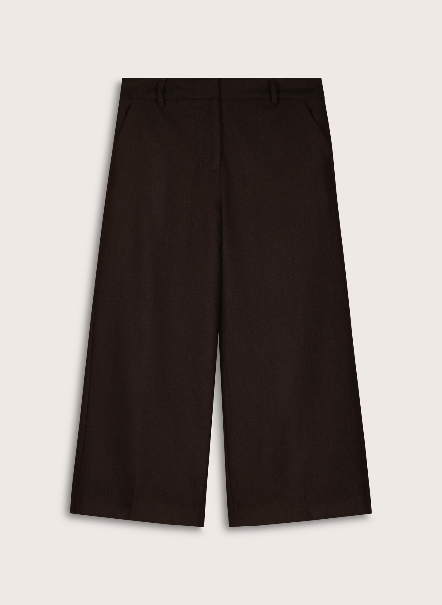 Gilma Wool Blend Wide Crop Trousers