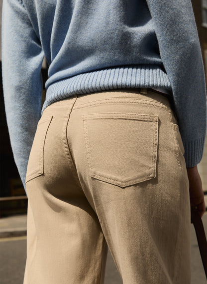 Organic Stretch Cotton Wide Leg Slouch Jeans