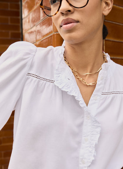 Estela Broderie Detail Blouse
