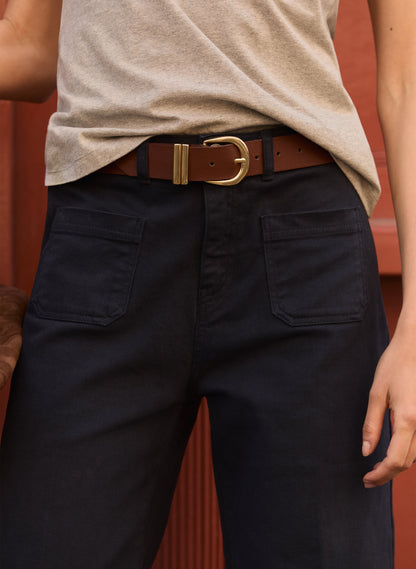 Jena Organic Cotton Stretch Wide Crop Jeans