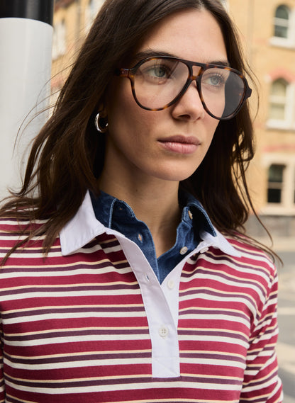 Esra Organic Cotton Polo Top