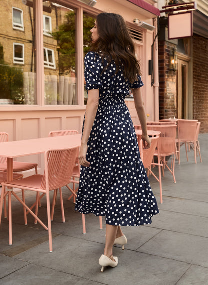 Lina Printed Midi Dress