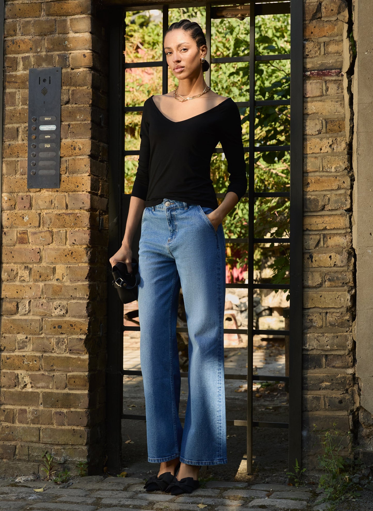 Luzia Deep V-Neck Top