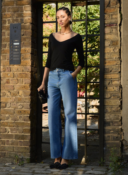 Luzia Deep V-Neck Top