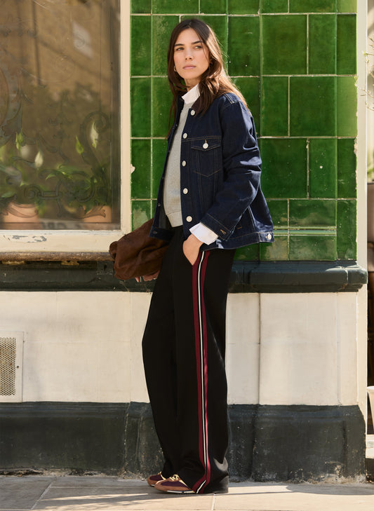 Marjorie Side Stripe Ponte Trousers