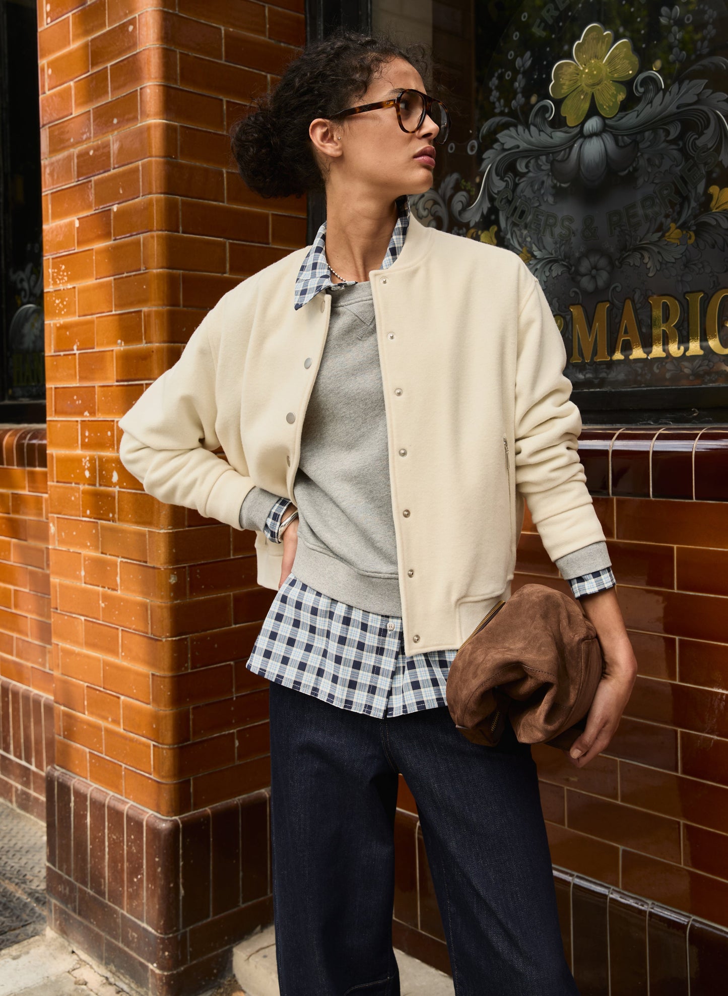 Antonia Wool Blend Bomber Jacket