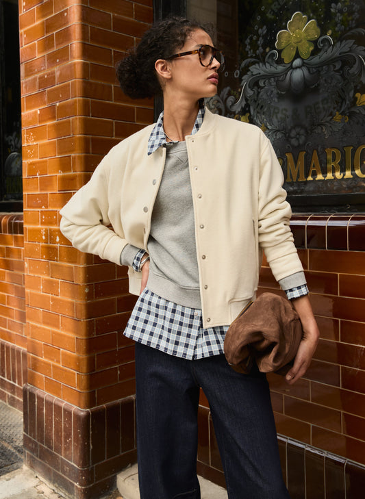 Antonia Wool Blend Bomber Jacket