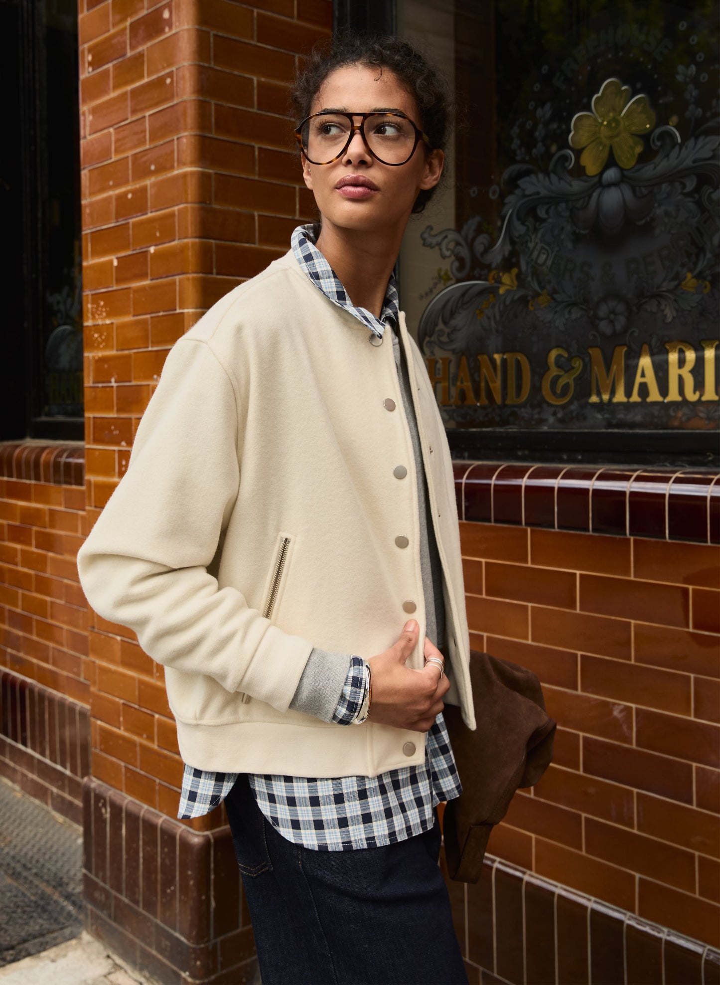 Antonia Wool Blend Bomber Jacket