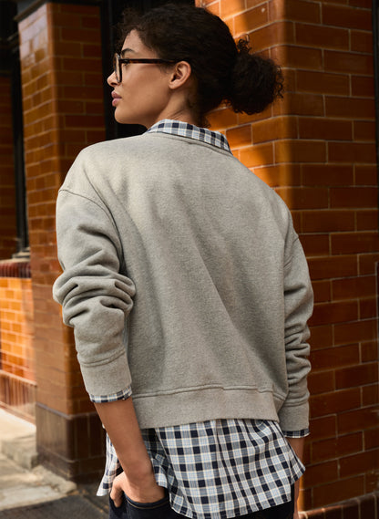 Blake Organic Cotton Cropped Sweatshirt