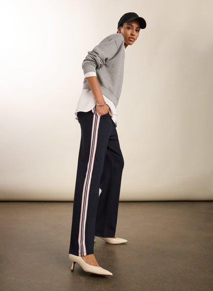 Marjorie Side Stripe Ponte Trousers
