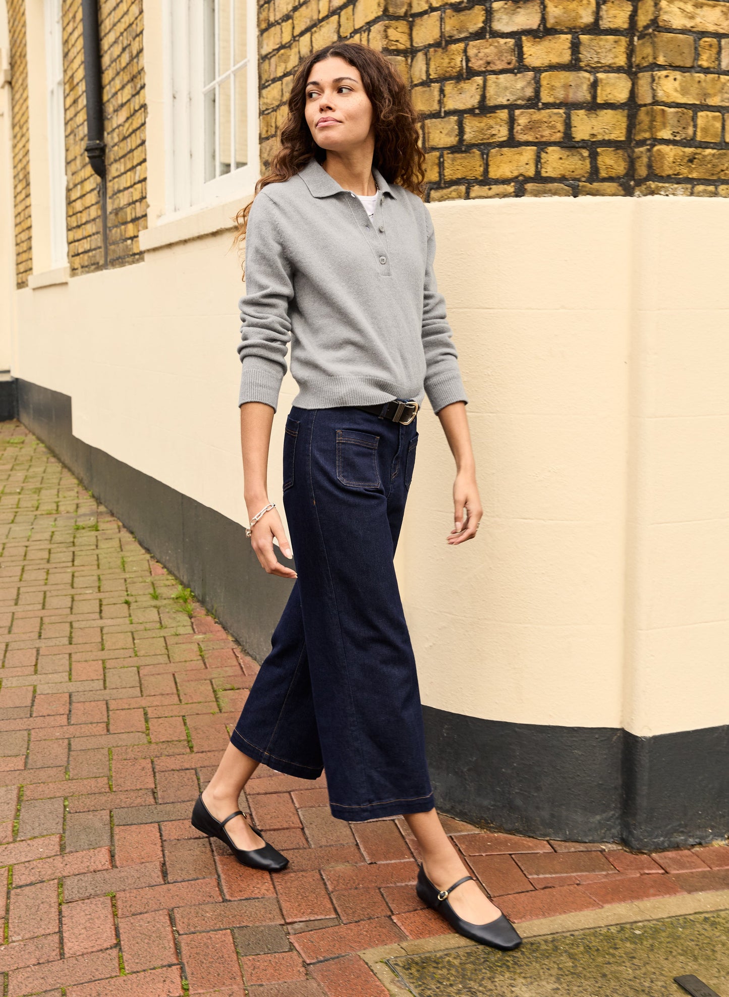 Clementine Wool Blend Polo Knit