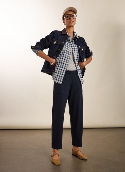 Billie Ponte Carrot Leg Trousers