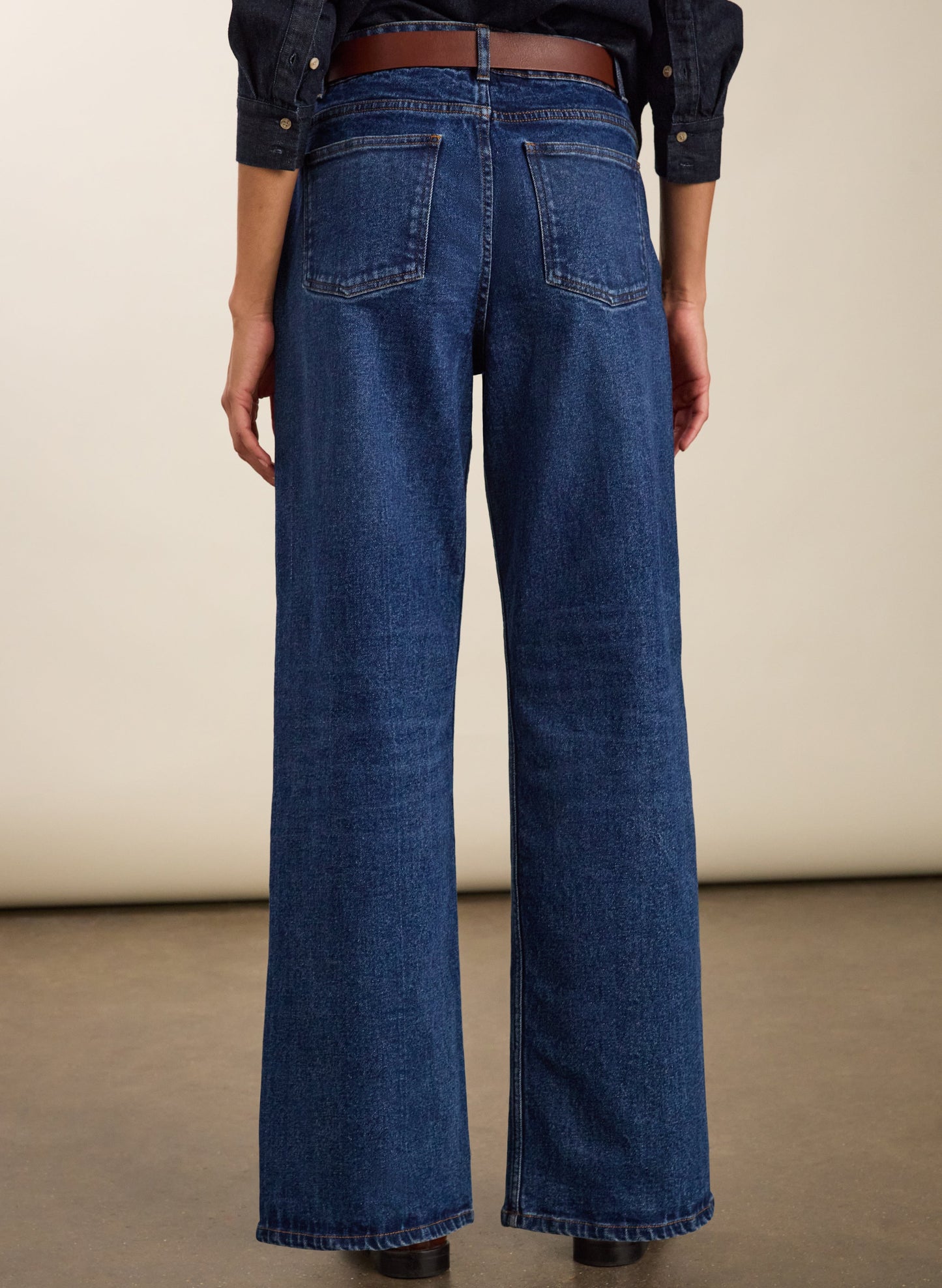 Organic Stretch Cotton Wide Leg Slouch Jeans