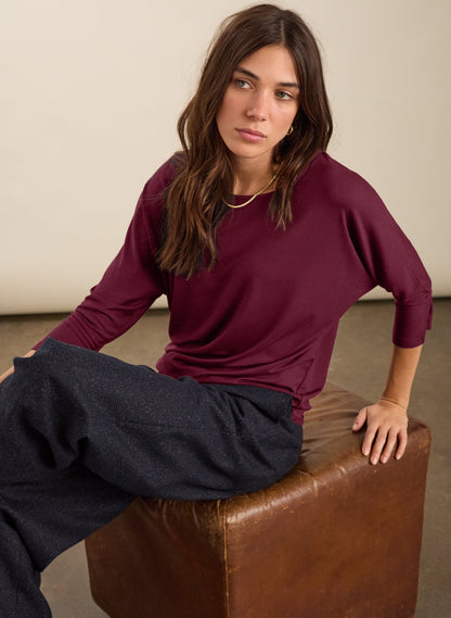 Spenser Relaxed Boat Neck Top