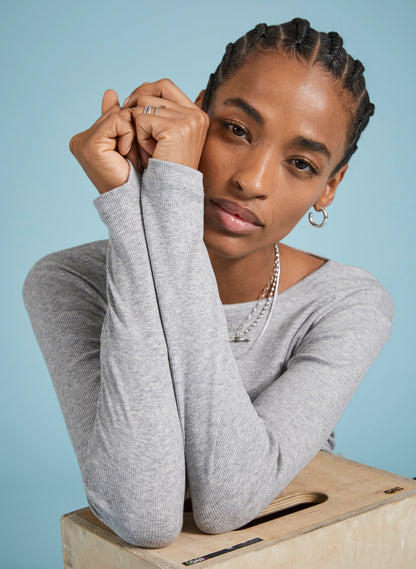 Krystea Luxe Crew Neck Top