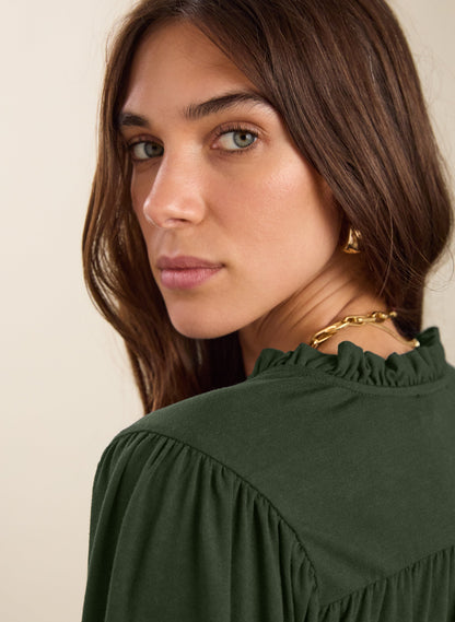 Annie Ruffle Collar Blouse