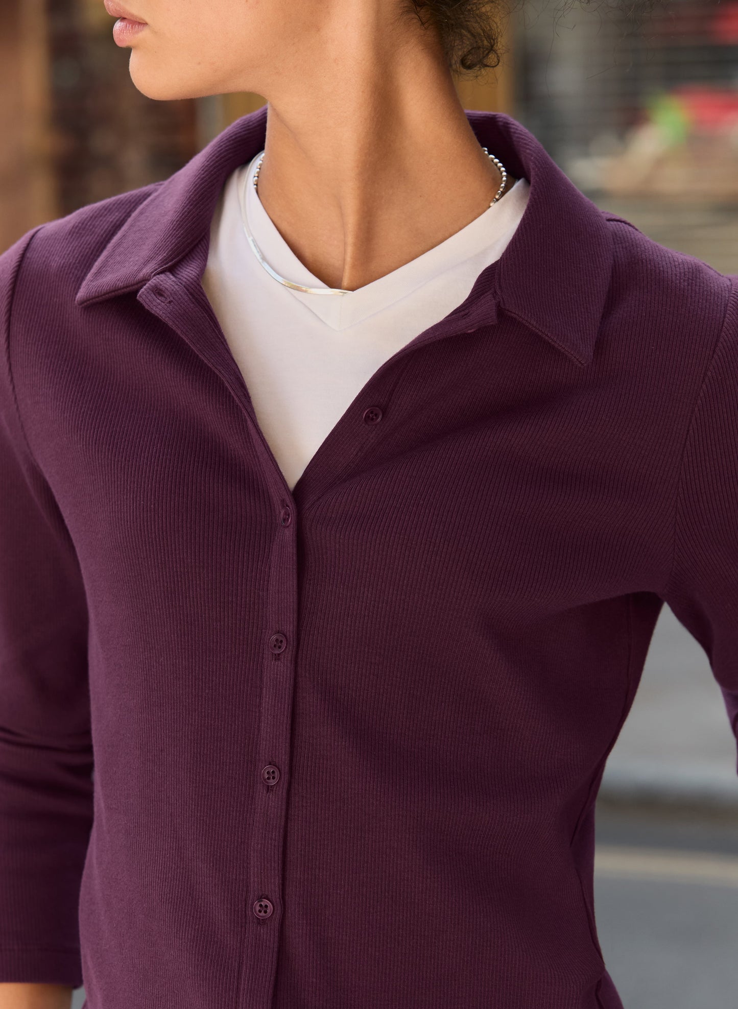 Susan Organic Cotton Button Down Top