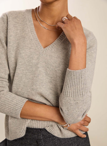 Emmeline Wool Blend V-Neck Jumper