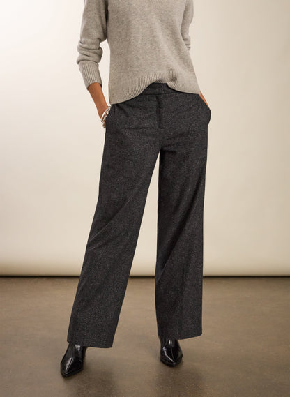 Petite Gwynnie Wool Blend Wide Leg Trousers