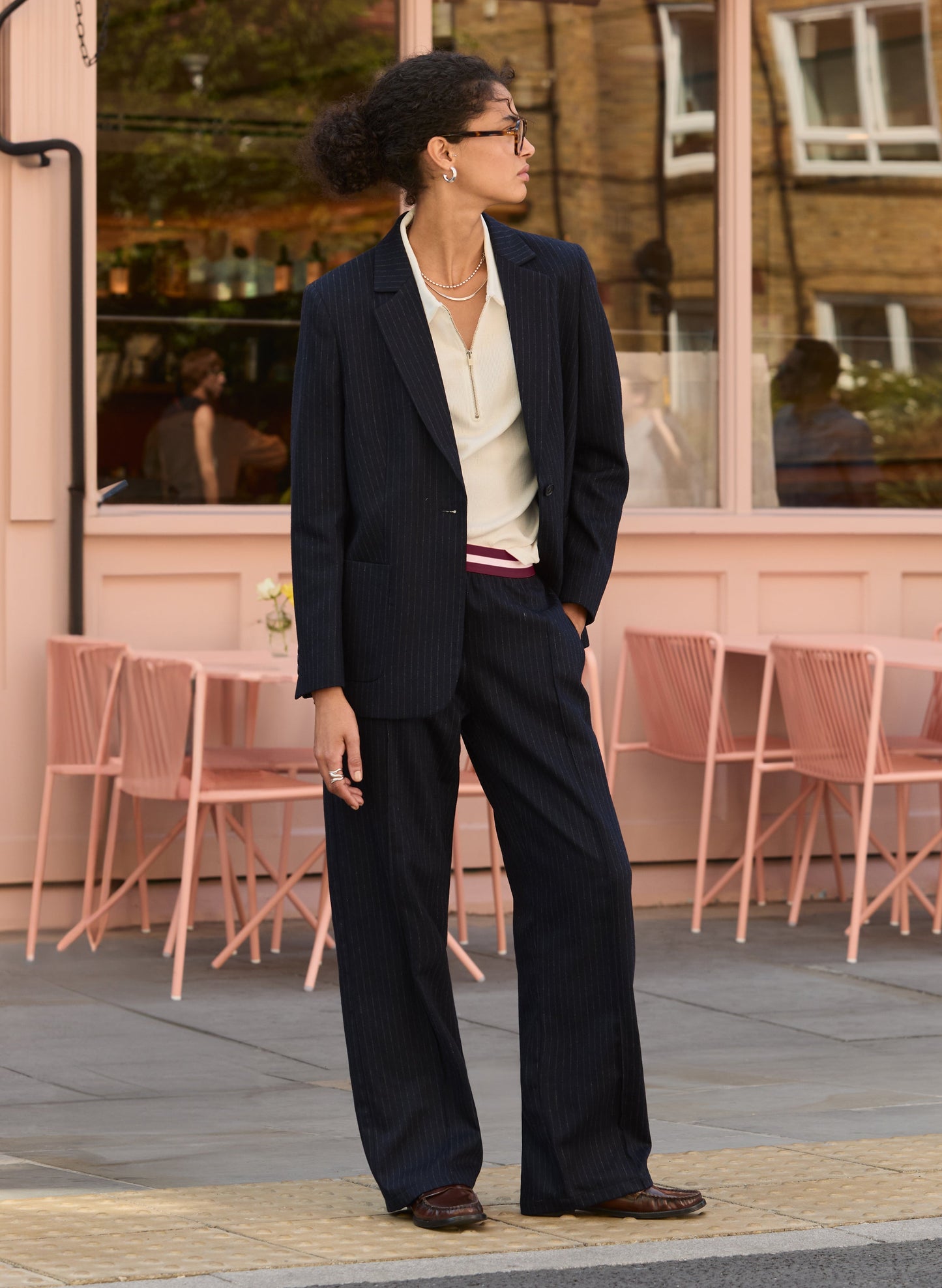 Remy Wool Blend Wide Leg Trousers