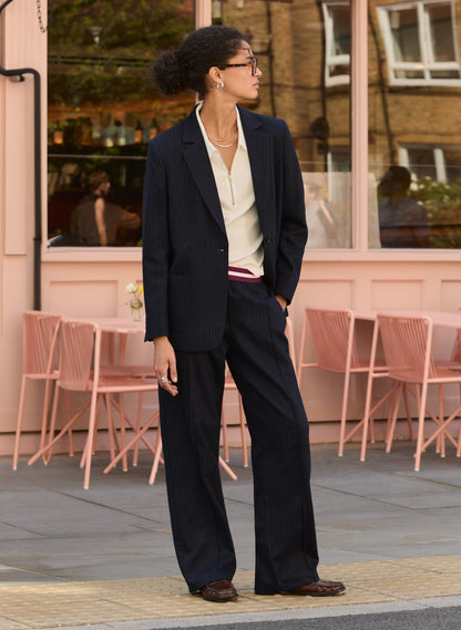 Remy Wool Blend Wide Leg Trousers