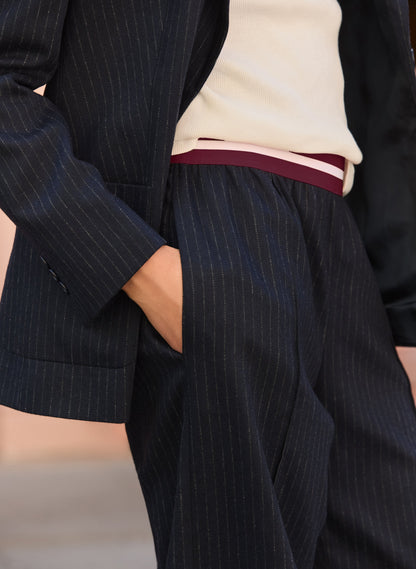 Remy Wool Blend Wide Leg Trousers