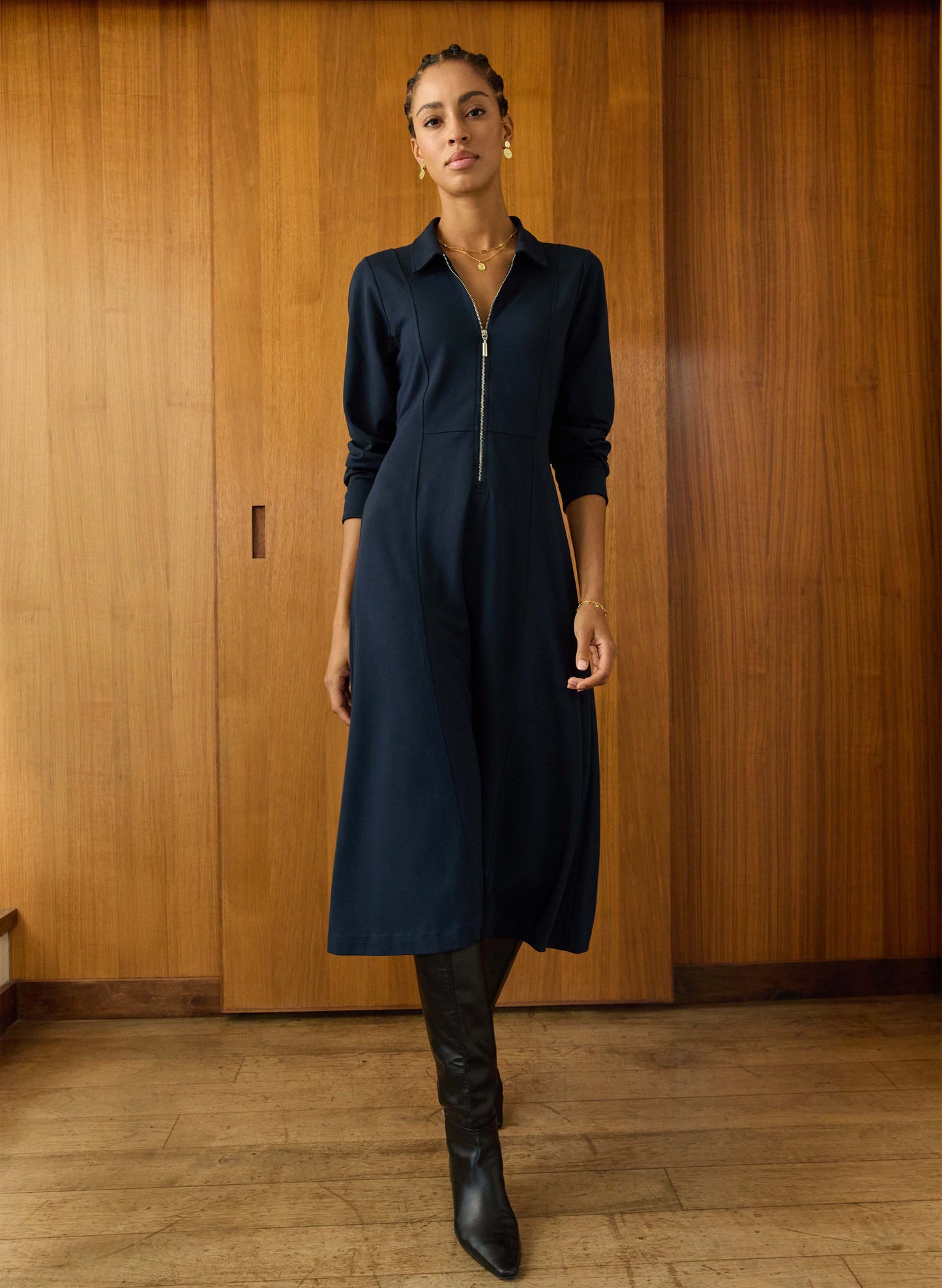 Mariposa Ponte Midi Dress